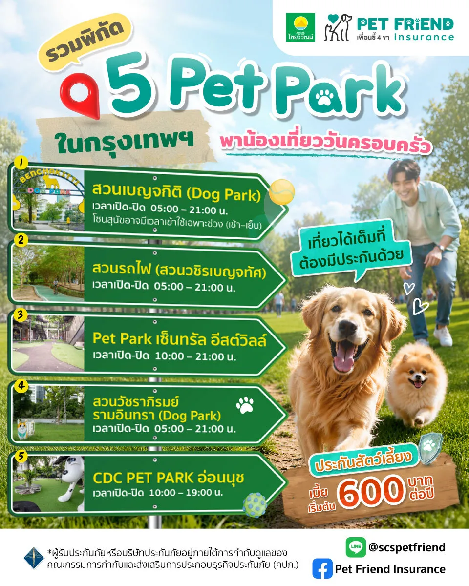 พาสัตว์เลี้ยงเที่ยว Pet Park ในกรุงเทพฯ